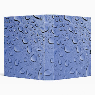 Blue Water Droplets Binder