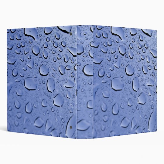 Blue Water Droplets Binder