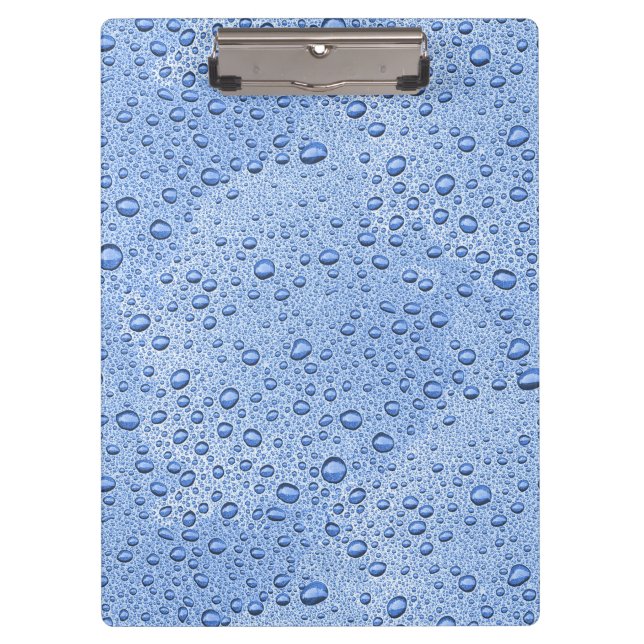 Blue water droplets clipboard (Front)