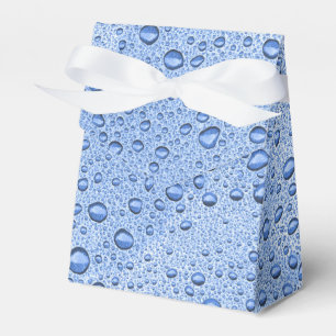 Blue water droplets favor box