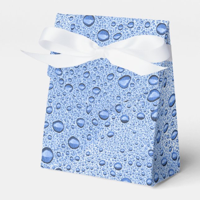 Blue water droplets favor box (Front Side)