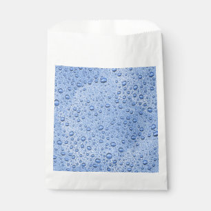 Blue water droplets favour bag