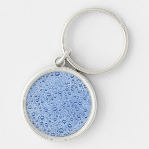 Blue water droplets keychain