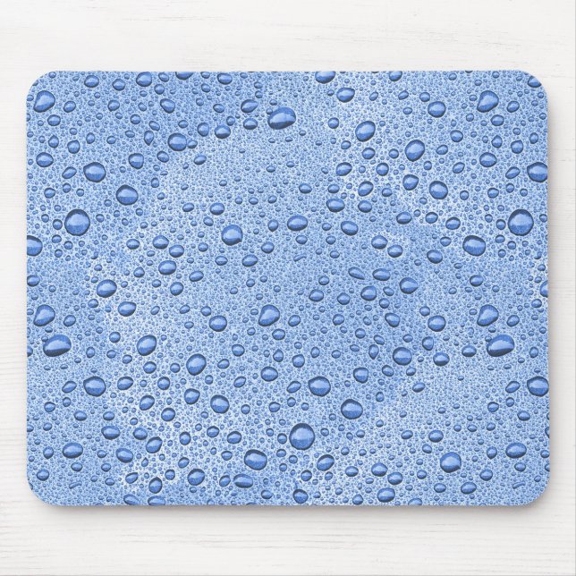 Blue water droplets mouse pad (Front)