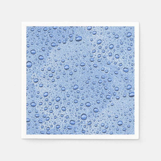 Blue water droplets napkin (Front)