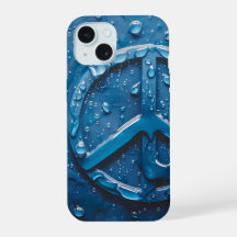 Blue Water Droplets Peace Symbol Phone Case