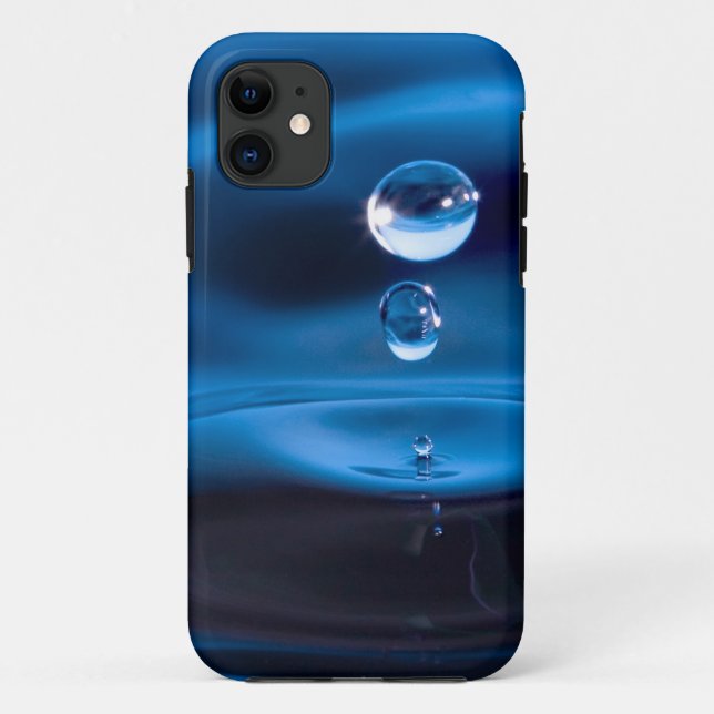 Blue Water Drops Case-Mate iPhone Case (Back)