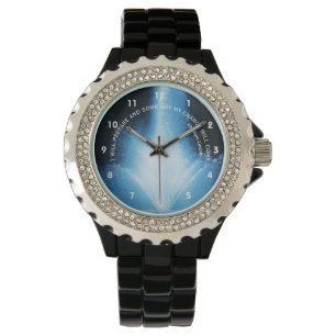 Blue Water Fountain Attitude Inspirational Quote   Watch