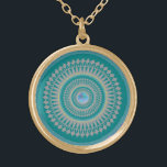Blue Water Jewel in Turquoise and Gold Necklace<br><div class="desc">Blue Water Jewel in Turquoise and Gold Necklace</div>