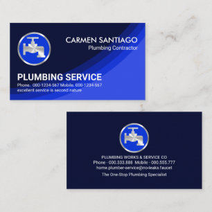 Blue Water Layers Plumbing Business Card