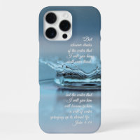 Blue Water Life never thirst Bible Verse John