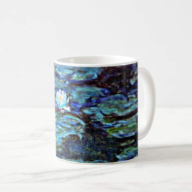 Blue Water Lilies by Monet Coffee Mug (Front Right)