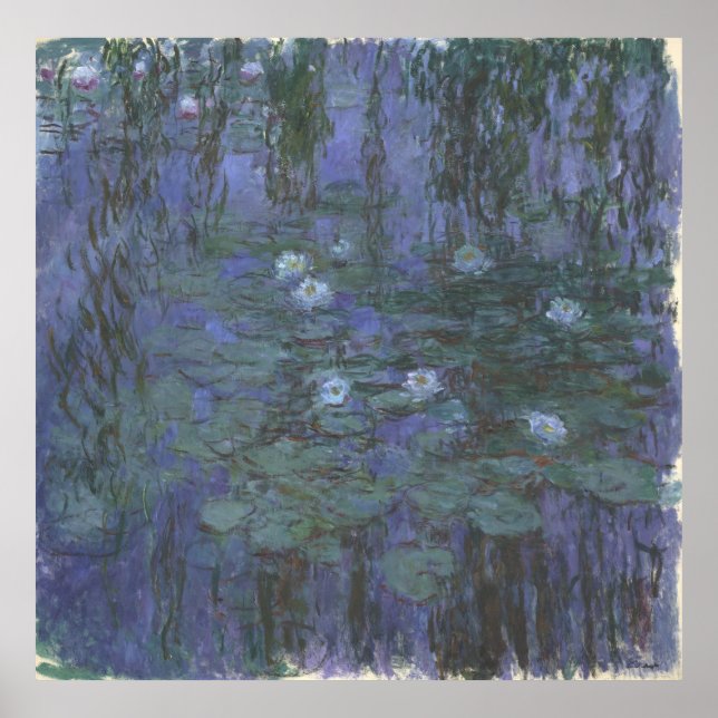 Blue Water Lilies Monet Poster (Front)
