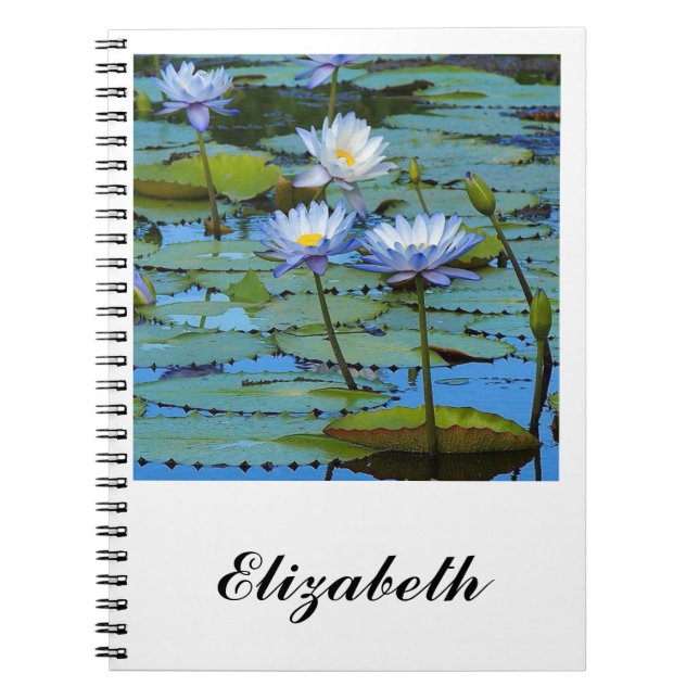 Blue water lilies notebook (Front)