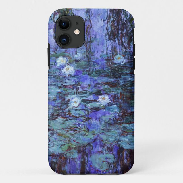 Blue Water Lilies painting by Claude Monet Case-Mate iPhone Case (Back)