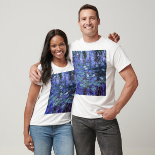 Blue Water Lilies painting by Claude Monet T-Shirt