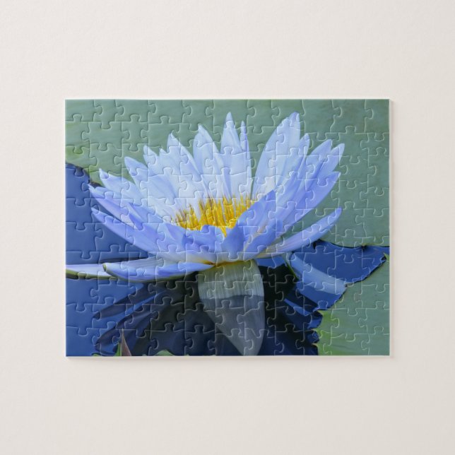 Blue Water Lily Puzzle (Horizontal)