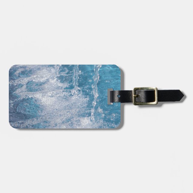 Blue water luggage tag (Front Horizontal)