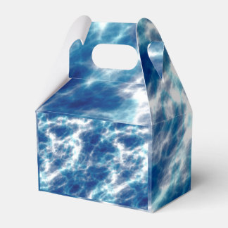 Blue Water Marble Favor Box