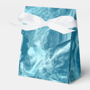 Blue Water Marble Favor Box