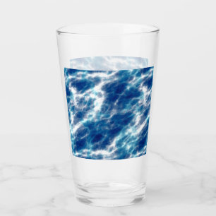Blue Water Marble Glass