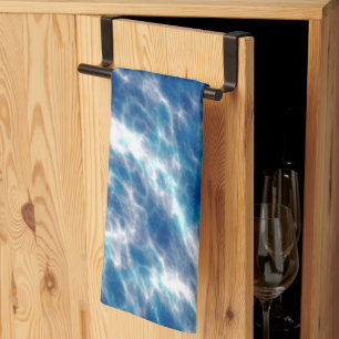 Blue Water Marble   Kitchen Towel