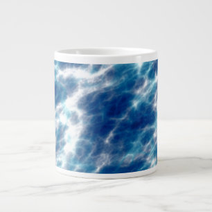 Blue Water Marble Large Coffee Mug