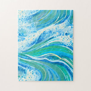 Blue Water Ocean Sea Waves   Jigsaw Puzzle