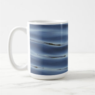 Blue water pattern coffee mug