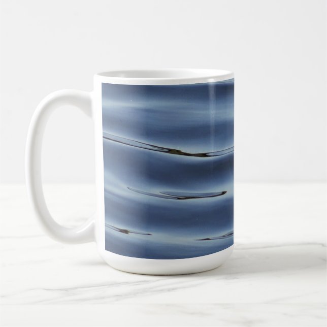Blue water pattern coffee mug (Left)