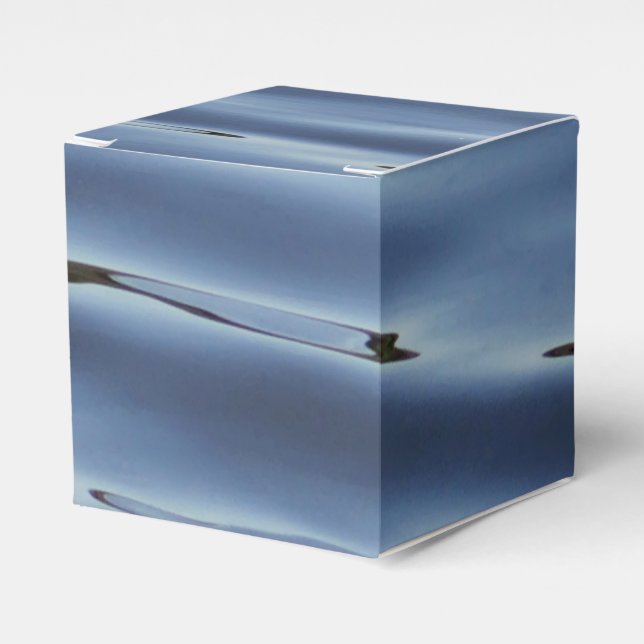 Blue Water Pattern Favor Box (Front Side)