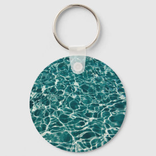 Blue Water Pattern Keychain