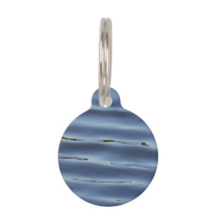 Blue water pattern pet tag