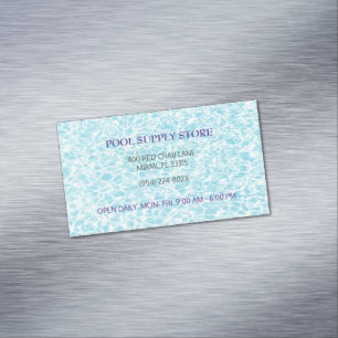 Blue Water Pool supply store/ pool repair  Magnetic Business Card