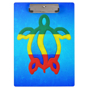 Blue Water Rasta Honu Clipboard