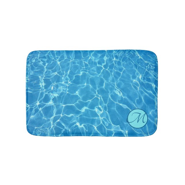 Blue Water Reflections Customize Bath Mat (Front)