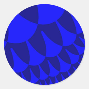 Blue Water Scales Classic Round Sticker