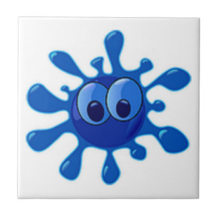 Blue Water Splat Tile