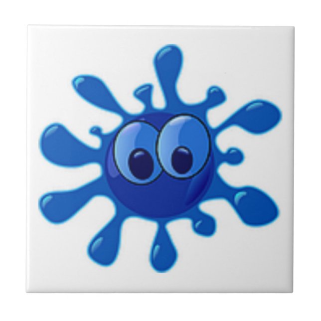 Blue Water Splat Tile (Front)