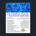 Blue Water, Swimming Pool Cleaning Advertising Flyer<br><div class="desc">Blue Water,  Swimming Pool Cleaning Service Advertising Flyer by The Business Card Store.</div>
