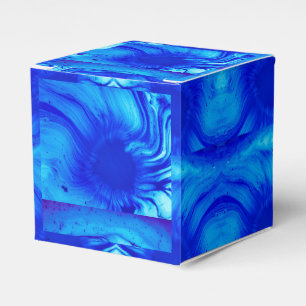 Blue Water Swirl Favor Box