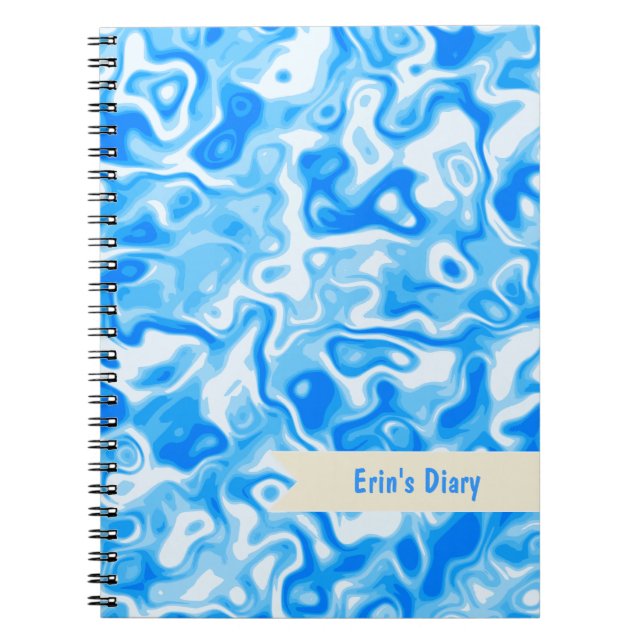 Blue Water texture diary / journal / notebook (Front)