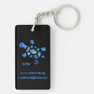 Blue Water Turtle Keychain