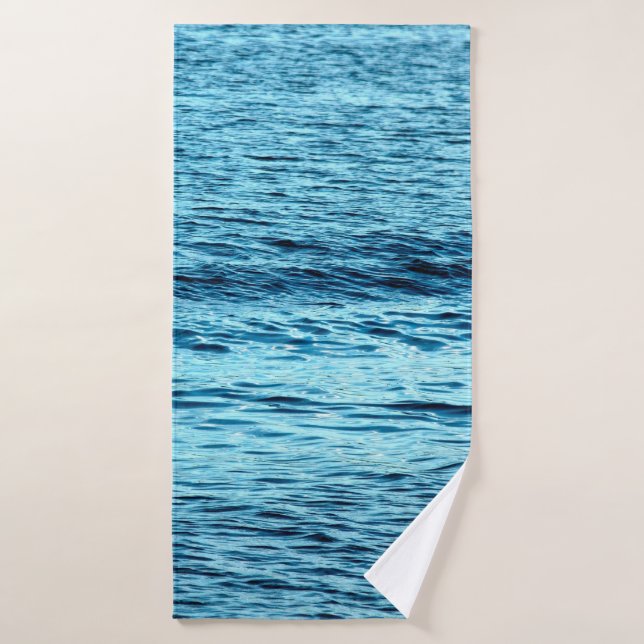 Blue water wave abstract backgroundabstract, aqua, bath towel (Bath Towel)