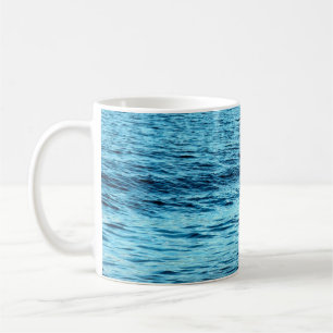 Blue water wave abstract backgroundabstract, aqua, coffee mug