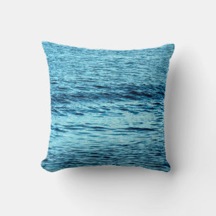 Blue water wave abstract backgroundabstract, aqua, throw pillow