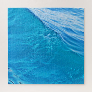 Blue water wave jigsaw puzzle