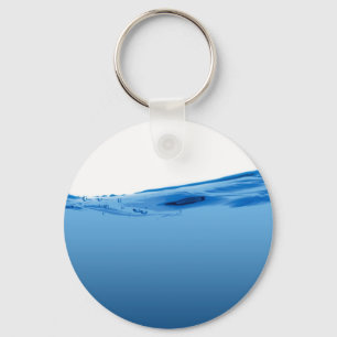 Blue water wave keychain