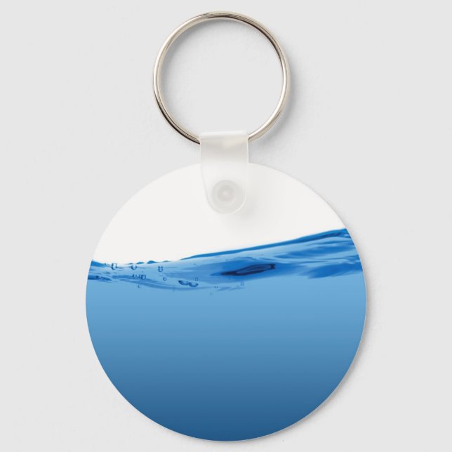 Blue water wave keychain (Front)