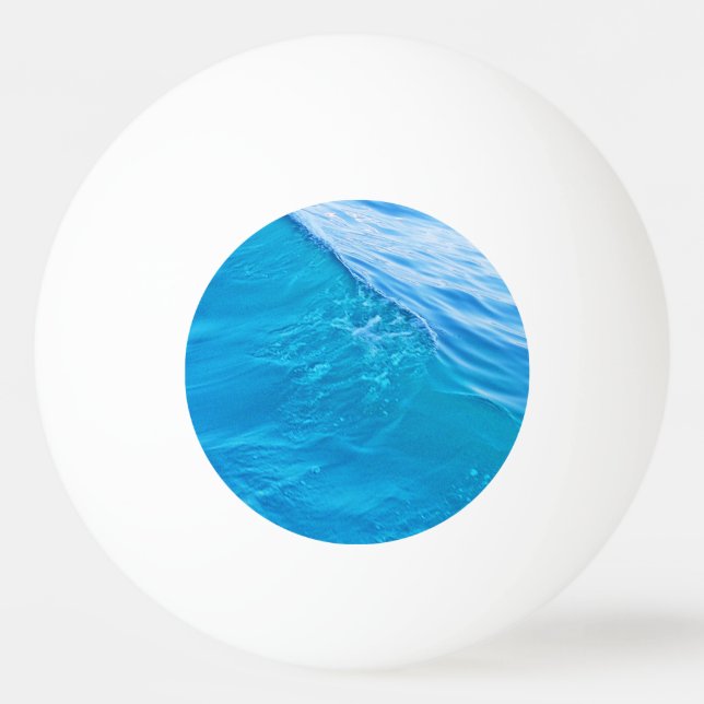 Blue water wave ping pong ball (Front)